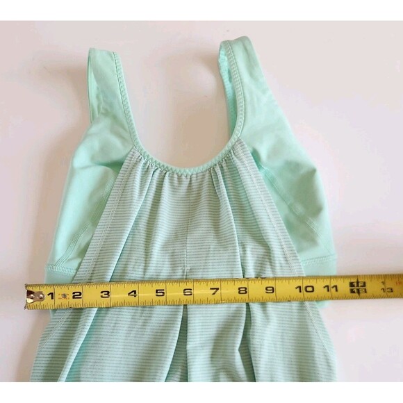 LULULEMON Mint Green Stripe Sports Bra with Tank Top Size 4 - Picture 4 of 6
